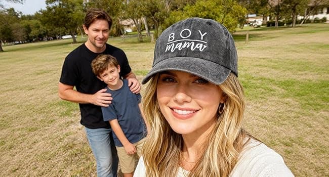 Waldeal Women's Embroidered Baseball Cap Boy Mama Mom Gift Vintage Distressed Dad Hat