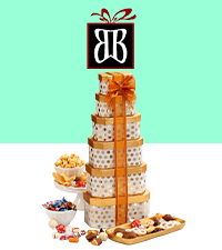Broadway Basketeers Gift Basket Tower Snack Gifts for Women, Men, Families, College – Delivery for Birthday, Appreciation, Thank You, Get Well Soon Care Package