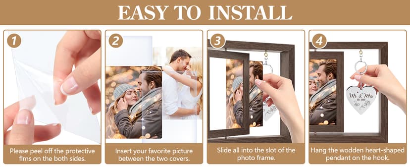 Wedding Gifts for Couples Personalized Wedding Gifts for Newlyweds Gift Wedding Picture Frame Mr and Mrs Wedding Presents for Newlyweds Bridal Shower Gift for Bride