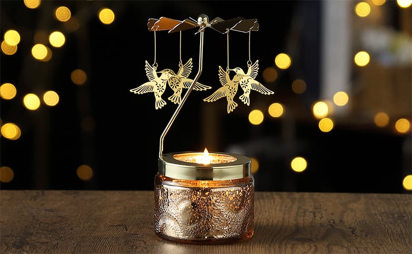 Christmas Candle Gifts for Women, Birthday Gifts for Mom Daughter Sister Wife, Unique Hummingbird Gift for Friend Women, Rotatable Scented Candles Gift for Christmas Anniversary Mothers Day