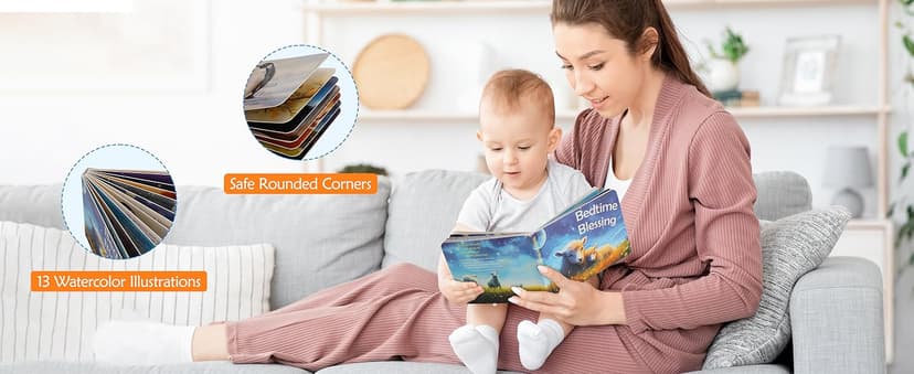 Baptism Gifts for Girls and Newborn Baby, Christening Gifts Set, 7" Praying Lamb Plush Toy and Bedtime Blessing Book in Keepsake Gift Box, Ideal Easter Gifts for Kids