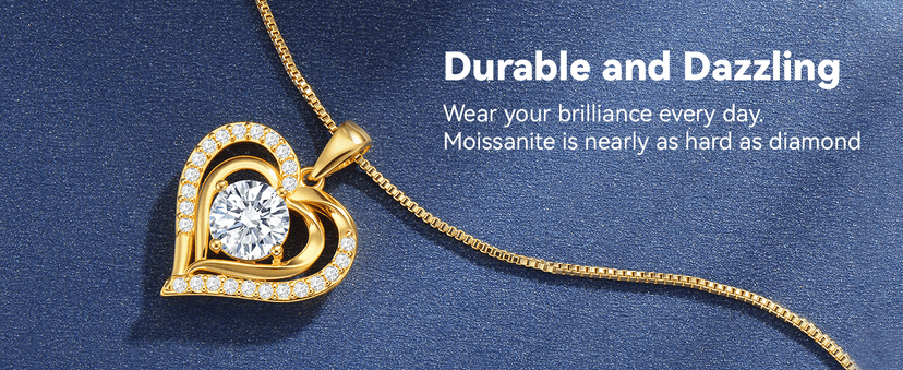 waitrose Moissanite Heart Necklace for Women Birthday Gifts for Wife S925 Sterling Silver Jewelry for Christmas Anniversary Valentine Birthday Gift for Her Girlfriend Mom