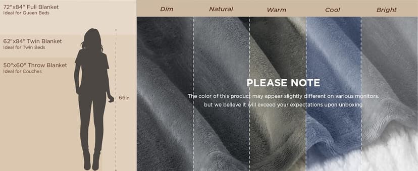 Bedsure Heated Blanket Throw Blanket - Fast Heating Electric Blanket, GentleSoft Flannel Heated Throw with 4 Time Settings, 6 Heating Settings, Warm Gifts for Grandma (50x60 inches, Grey)