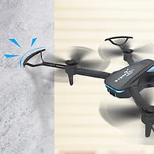 Drone with 1080P Camera for Beginners and Adults, Foldable Remote Control Quadcopter with Voice Control, Gestures Selfie, Altitude Hold, One Key Start, 3D Flips, 2 Batteries, Toy for Beginners