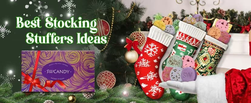 Shower Steamers Aromatherapy Birthday Gifts for Women - SWCANDY 8 Pcs Stocking Stuffers White Elephant Gifts for Adults Mom Men Teen Self Care with Natural Essential Oils Relaxation Home SPA Christmas