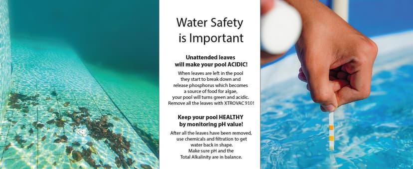 KOKIDO Rechargeable Heavy Duty Pool Leaf Vacuum Cleaner, Commercial Power Suction for Pool Closing, Standard and Fine Filter Bags, for Larger Leaves and Debris, Inground and Above Ground Pools XV910