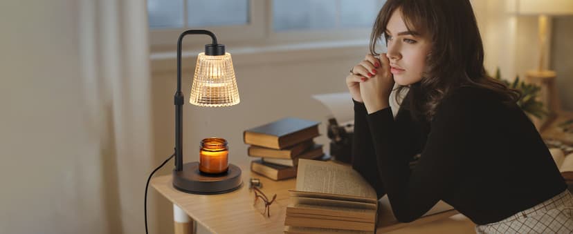 Candle Warmer Lamp with Timer Dimmable, Birthday Gifts for Women Mom, House Warming Gifts New Home Decor, Wax Melt Warmer for Jar Candles with 2 Bulbs