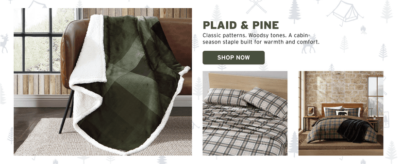 Eddie Bauer - Blanket, Soft Reversible Sherpa & Brushed Fleece Bedding, Perfect for Lounging, Dorm Essentials (Edgewood Plaid Red)