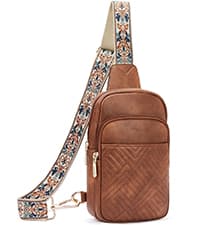 BOSTANTEN Small Sling Bag for Women Leather Crossbody Bags Fanny Pack Chest Bag for Travel