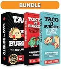 Taco vs Burrito - The Wildly Popular Surprisingly Strategic Card Game Created by a 7 Year Old - 5 Ways to Play - a Family-Friendly Party Game for Kids, Teens & Adults