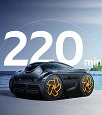 (2025 Upgrade) iGarden Pool Cleaner K36, Cordless Pool Vacuum Robot for Inground & Above Ground Pools, Smart Navigation, 220 Min Runtime, Touchscreen, Self-Parking, Cleans Floor, Wall & Waterline