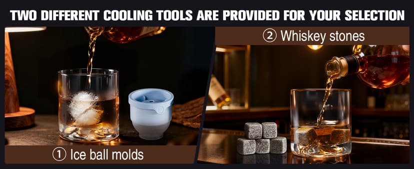 Old Fashioned Whiskey Glasses Set 2-Pack with Gift Box, Ideal Retirement Gifts for Men & Cocktail Glasses for Celebrations