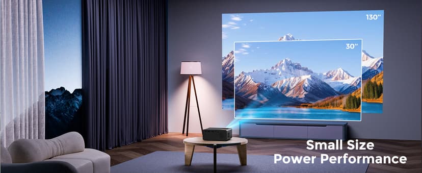 CiBest Mini Projector, 2025 Upgraded Full HD 1080P Support Video Projector, Portable Small Movie Projector, Compatible with iOS/Android/Windows/TV Stick/Box/USB/HDMI