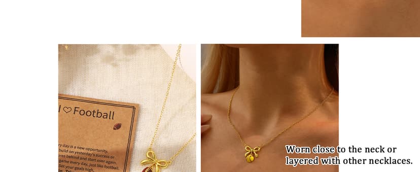 Softball/Soccer/Volleyball/Basketball/Football/Tennis/Pickleball Necklace for Team Coach Player, Sports Lovers Accessories Jewelry Christmas Gifts 16+3 Inches