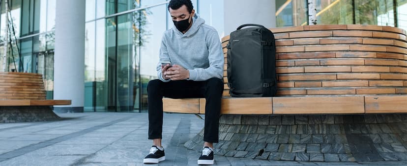 tomtoc Travel Backpack 40L, TSA Friendly Flight Approved Carry-on Luggage Hand Water-resistant Lightweight Business Rucksack, Durable Large Weekender Bag Daypack Fits 17.3 Inch Laptop, PFAS Free