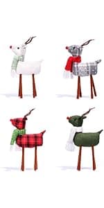 3pcs New Christmas Decoration Long Legs Rudolph Doll Christmas Children Gift Hotel mall Window Decoration