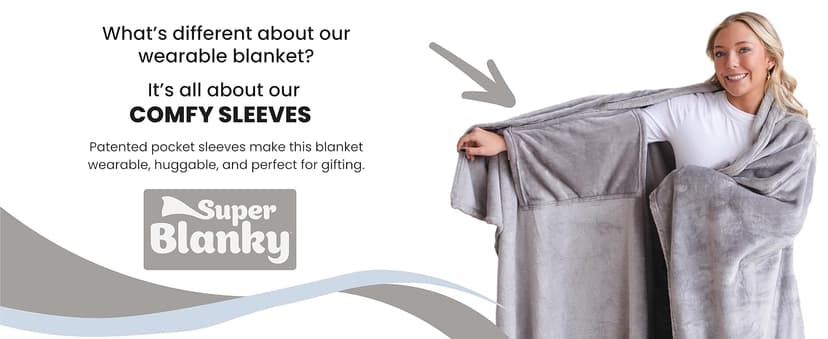 Wearable Blankets for Women, Adult Wearable Blanket Men, Girlfriend Gifts for Women Dorm Room Essentials for Her