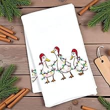 Christmas Cake Kitchen Dish Towels, Baking Christmas Tree Hand Towels Decorative for Farmhouse Kitchen Table, Cute Xmas Trees Gifts for Women Girls for Mom Hostess 16x24