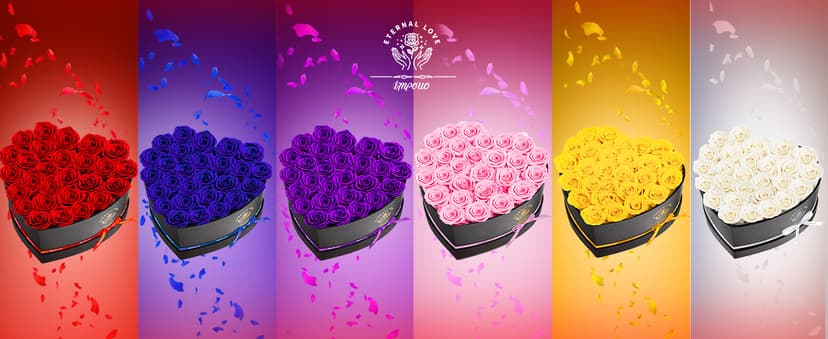 16-Piece Preserved Rose Birthday Gifts for Women, Eternal Rose Preserved Flowers for Delivery Prime Mothers' Day, Valentine's Day, Christmas, Birthday - Red Roses