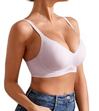 Wireless Seamless Jelly Bra for Women with Support - No Underwire Full Coverage Push Up Bras for Women