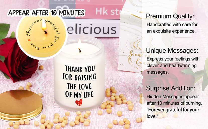 Best Christmas Gifts for Mother in Law Gifts from Daughter Son in Laws - Birthday Gift for Boyfriends Mom, Future Mother in Law Gift Wedding, Lavender and Eucalyptus Scented Candle