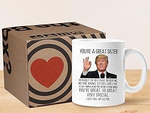 Aurahouse You're A Great Sister Mug, Funny Sister Gifts from Sister Brother, Sister Birthday Gifts, Christmas Gifts, Mothers Day Gifts for Sister-in-law, Soul Sister 11 Oz Cup