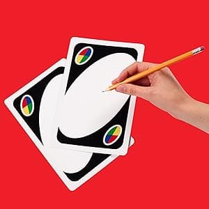 Mattel Games Giant UNO Card Game for Kid, Adult & Families, Color Blind Accessible & Customizable Large Deck