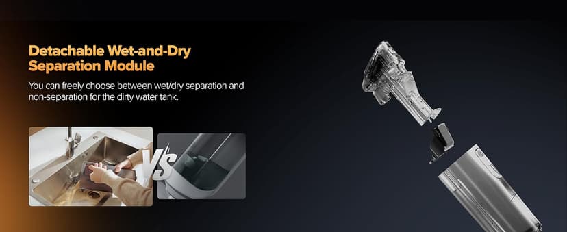 roborock F25 Ultra Steam Wet Dry Vacuum Cleaner, 356°F Steam Mop & 187°F Hot Water Cordless Vacuum Mop All in One, Floor Washer with Blue Light, 194°F Self-Cleaning, 180° Lay-Flat, AI Assitant Wheels