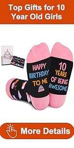 5-18 Years Old Birthday Gifts for Girls - Socks for Girls with Pop up Birthday Card, Presents for 5-18 Year Old Grils