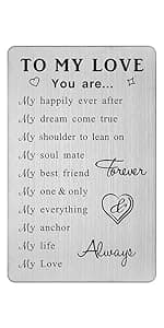 TANWIH I Choose You Wallet Card for Him, Wedding Gifts for Groom from Bride, Fiance Gifts for Him, To My Husband On Our Wedding Day, I Love You Card for Men, Engagement, Valentines Day