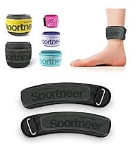 Sportneer Adjustable Ankle Weights 1 Pair 2 4 6 8 10 Lbs Leg Weight Straps for Women Men, Weighted Ankle Weights Set for Gym,Fitness, Workout,Walking, Jogging,1-5 lbs Each Ankle, 1 Pair 2-10 lbs