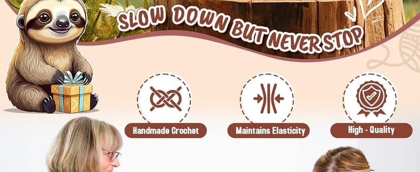 MBL Dad Gifts for Birthday Fathers Day - Dad I Love You Slow Much, Funny Cool Handmade Knitted Crochet Sloth Present for Father Papa Easter Father's Day Christmas from Daughter Son