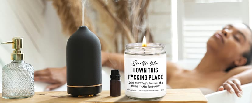 Funny Scented Candle, House Warming Gifts New Home, Housewarming Gifts for Women, Men, Couple, New Homeowner - First Apartment Essentials - Closing Presents for Home Buyers - 9 oz