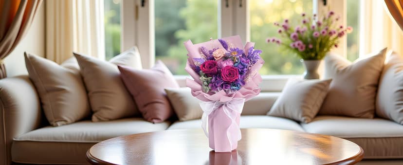 lovenfold Flowers for Delivery,Preserved Flowers Bouquets,Purple Rose Bouquets That Last 1-3 Years,Birthday Flowers Gifts for Women Mom Grandma Wife Friends