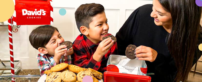 David's Cookies 5lb Assorted Cookies & Brownies Tin Gift Basket – Fresh-Baked Delicious Gourmet Treats for Sharing | Ideal Party Pack Gift Basket for Family, Friends, Holidays, & Special Occasions