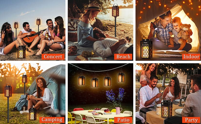 Outdoor Bluetooth Speakers Waterproof Portable Led Flame Speaker with Torch Atmosphere 10w Enhanced Bass for Patio Porch Garden Home Backyard Decor, Gifts for Men Women Couples Dads Moms