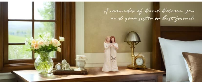 Best Friend Figurines - Friendship Bestie Gifts for Women - Christmas Birthday Gifts for Sisters from Sister