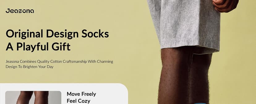 Jeasona Mens Funny Fun Crazy Funky Dress Crew Socks Gifts for Men Dad Grandpa