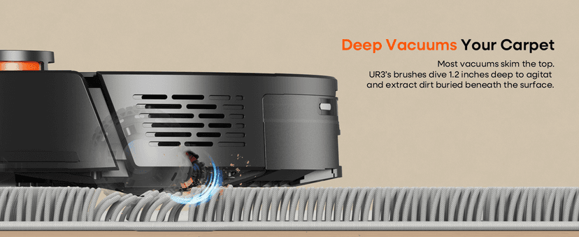 Robot Vacuum and Mop Combo,Lidar Navigation Robotic Vacuum Cleaner with 3.5L Self Emptying Station,5000Pa Vacuum Robot,180mins Runtime,No-Go&No-Mop Zones,App/Alexa/Remote Control,UR3