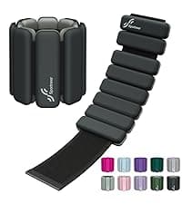 Sportneer Adjustable Ankle Weights 1 Pair 2 4 6 8 10 Lbs Leg Weight Straps for Women Men, Weighted Ankle Weights Set for Gym,Fitness, Workout,Walking, Jogging,1-5 lbs Each Ankle, 1 Pair 2-10 lbs