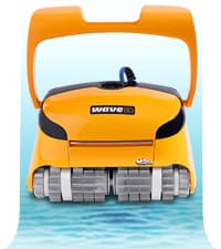 Dolphin Wave 90i Wi-Fi Automatic Robotic Pool Vacuum Cleaner Includes Caddy, Wall Climbing Scrubber Brush, Top Load Filters, Ideal for Commercial Pools up to 78 FT in Length