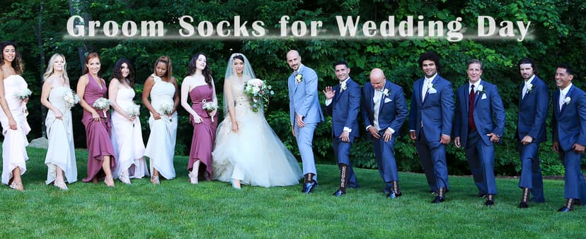 ZXGXLAW 8 Pairs Groom Groomsmen Gifts For Men Wedding Novelty Socks Funny Proposal Gifts Bestman