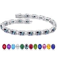 Iefil Christmas Gifts for Wife Women - 925 Sterling Silver Double Birthstone Necklace, Anniversary Birthday Gifts for Women, Jewelry Gift for Wife Girlfriend Mom Her