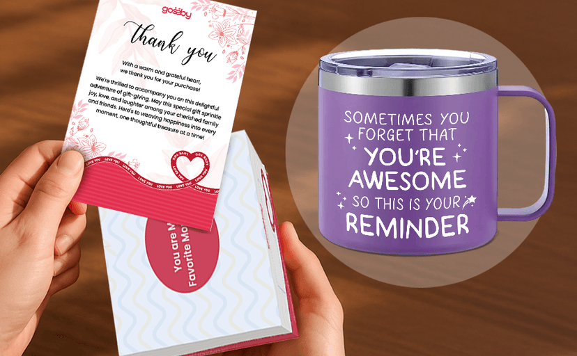 Gossby 14oz Insulated Coffee Tumbler Mug - Thank You for Listening - Thank You, Appreciation, Birthday Gift for Women, Men, Teacher, Boss, Coworker, Friend - Travel Cup with Lid, Straw