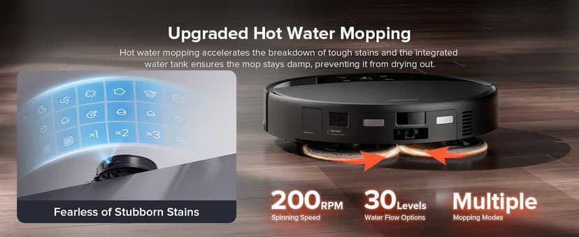 roborock Saros 10R Robot Vacuum and Mop, 22,000 Pa Suction, Zero-Tangling, 3.14’’ Ultra Slim, FlexiArm Riser Technology for Carpet & Floor, Corner & Edge Cleaning, Self-Emptying, Hot Air Drying, Black