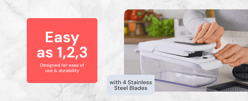 Fullstar The Original Pro Chopper - Vegetable Chopper and Spiralizer, Food Chopper with Container, Fruit Slicer, Kitchen Gadgets & Gifts, Home Essentials (4 in 1, White)