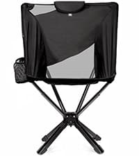 TCEK TCEK Portable High Back Camping Chair with Adjustable Height, Small Compact Outdoor Folding Chair for Adults Travel, Riselite Collapsible Lightweight Packable Camp Chairs, Easy Carry and Quick Setup