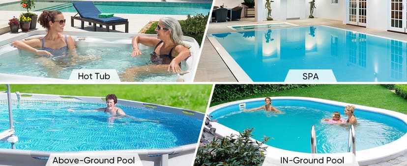 Cordless Pool Vacuum with Telescopic Pole, 18.5 GPM Powerful Suction, 1.5H Supercharge Technology, Handheld Rechargeable Pool Vacuum Cleaner for Above Ground/Inground Pools, Hot Tubs, Spas