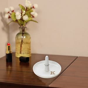 HOME SMILE Ring Holder Printed Ring,Engagement Engaged Wedding Bridal Gifts for Newly Engaged Friend,Daughter, Sister,Newlyweds,BFF