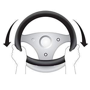 BDK Warner Bros DC Comics Batman Steering Wheel Cover - Ergonomic Grip, Universal Size 14.5-15.5 in, Protects and Insulates Your Wheel, Car Accessories for Car, Truck, Van, SUV